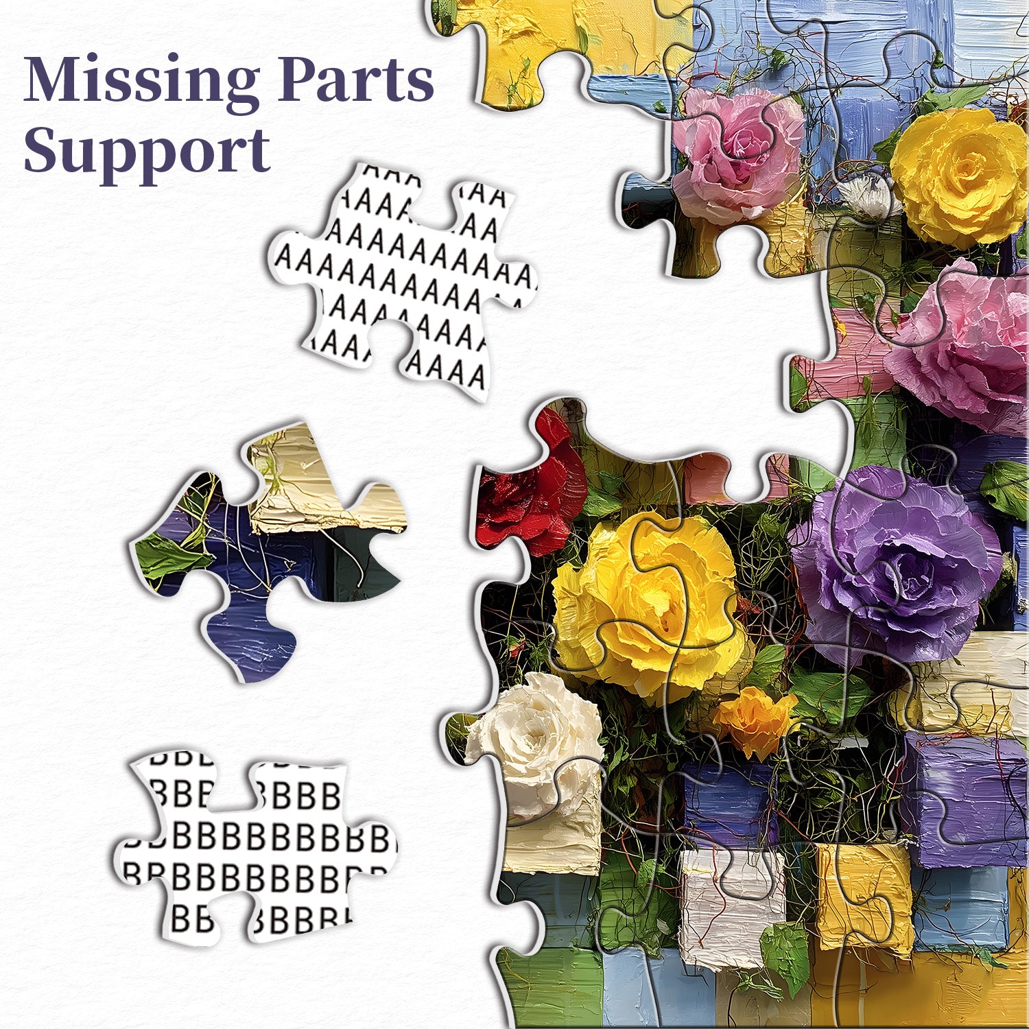 Puzzle mosaïque de roses 1000 pièces