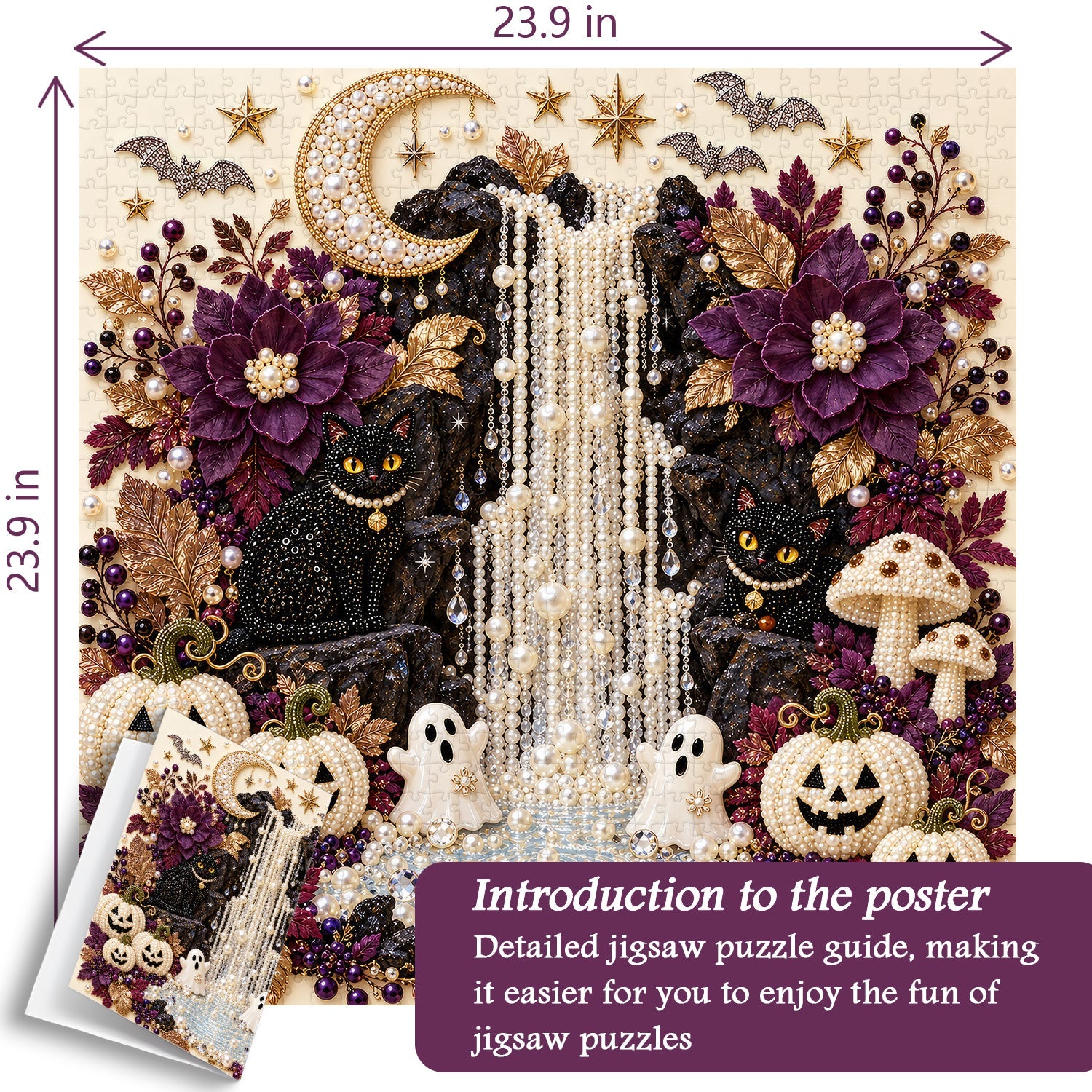 Halloween-Kunstpuzzle mit Perlen, 1000 Teile