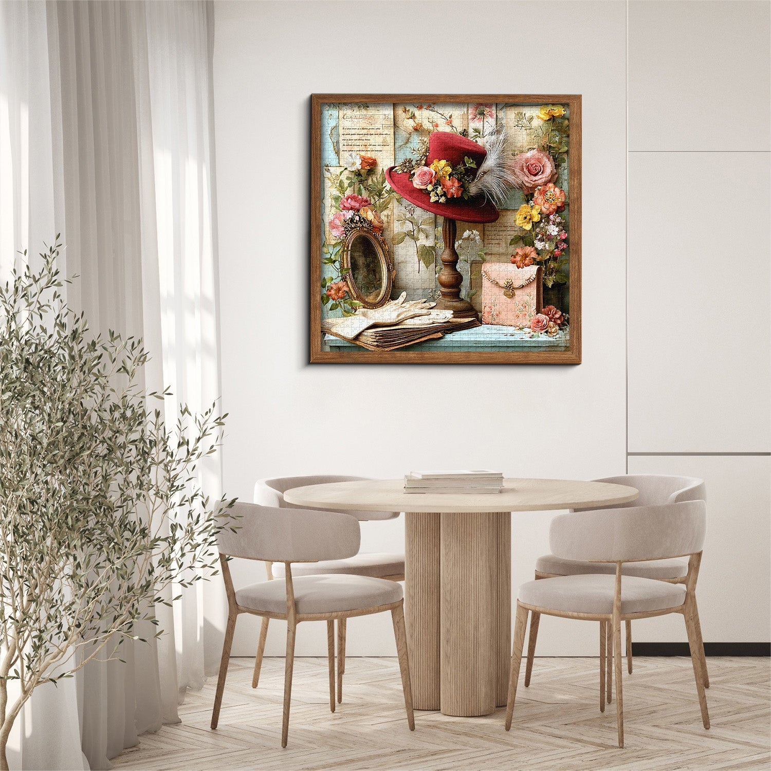 Puzzle con cappello floreale vintage da 1000 pezzi