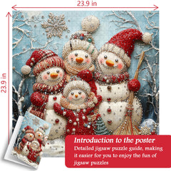 Beaded Snow Family Jigsaw Puzzle 1000 Pieces