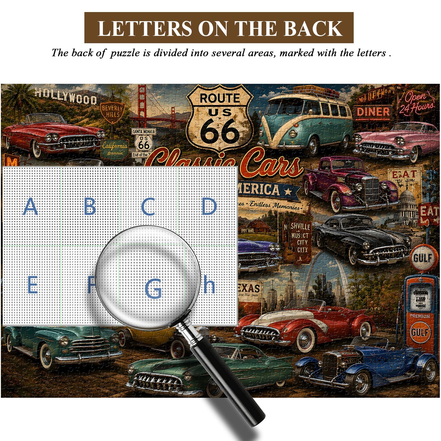 Vintage Classic Cars Jigsaw Puzzle 1000 Pieces