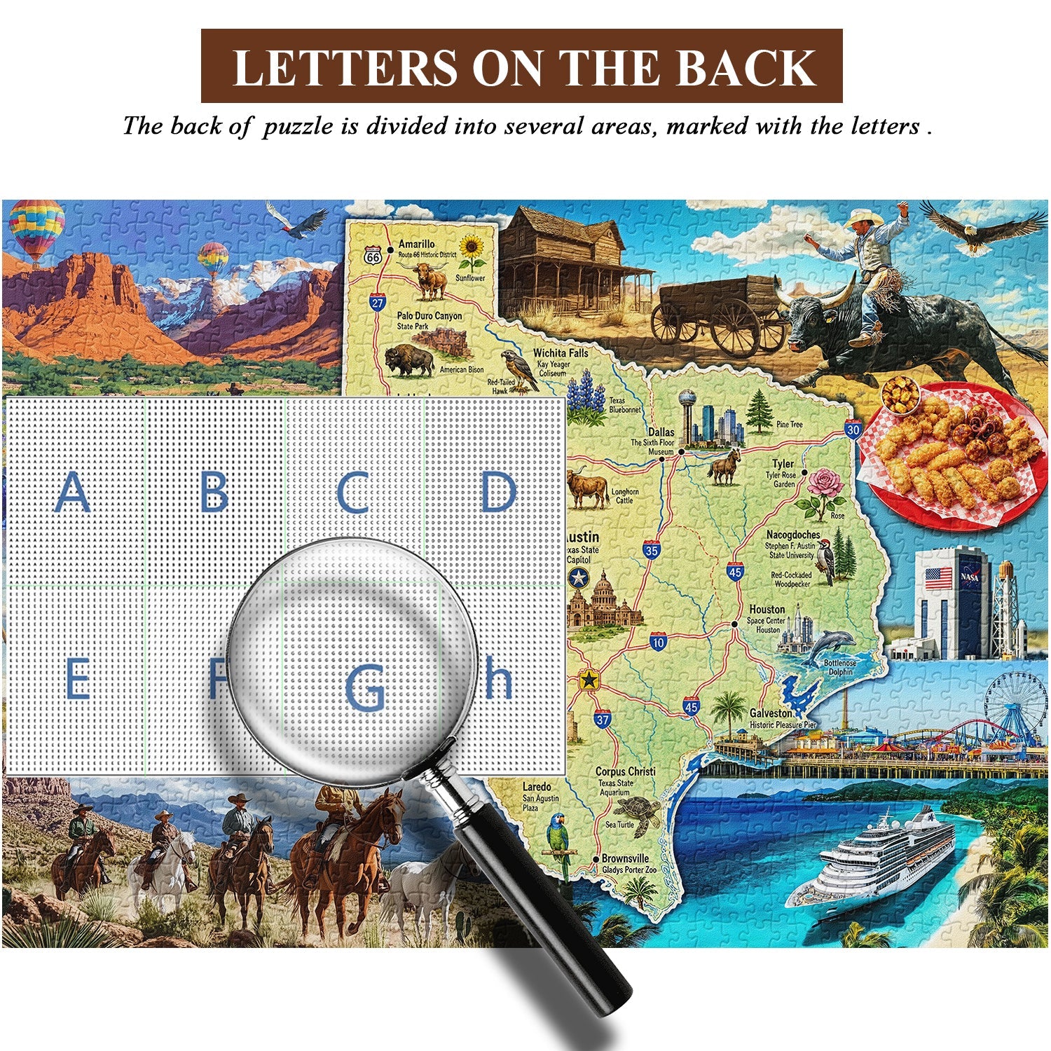 Wild West Map Jigsaw Puzzle 1000 Pieces