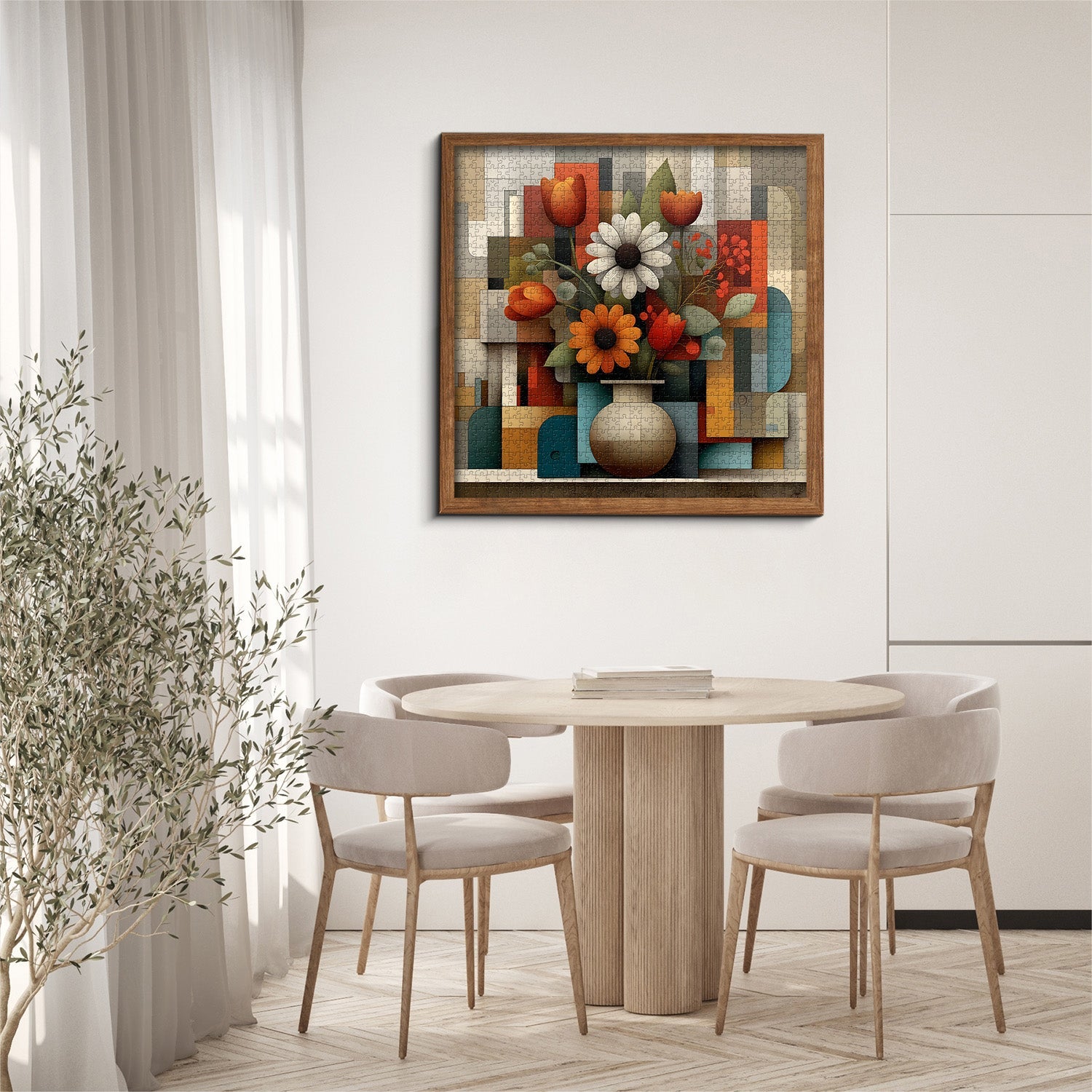 Geometric Floral Rhythm Jigsaw Puzzle 1000 Pieces