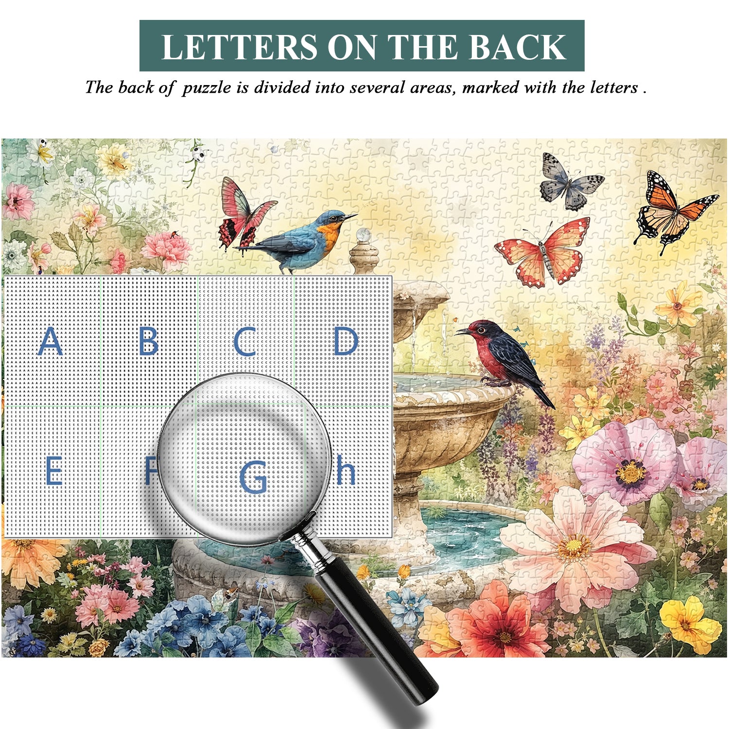 Garden Fountain Jigsaw Puzzle 1000 Pieces