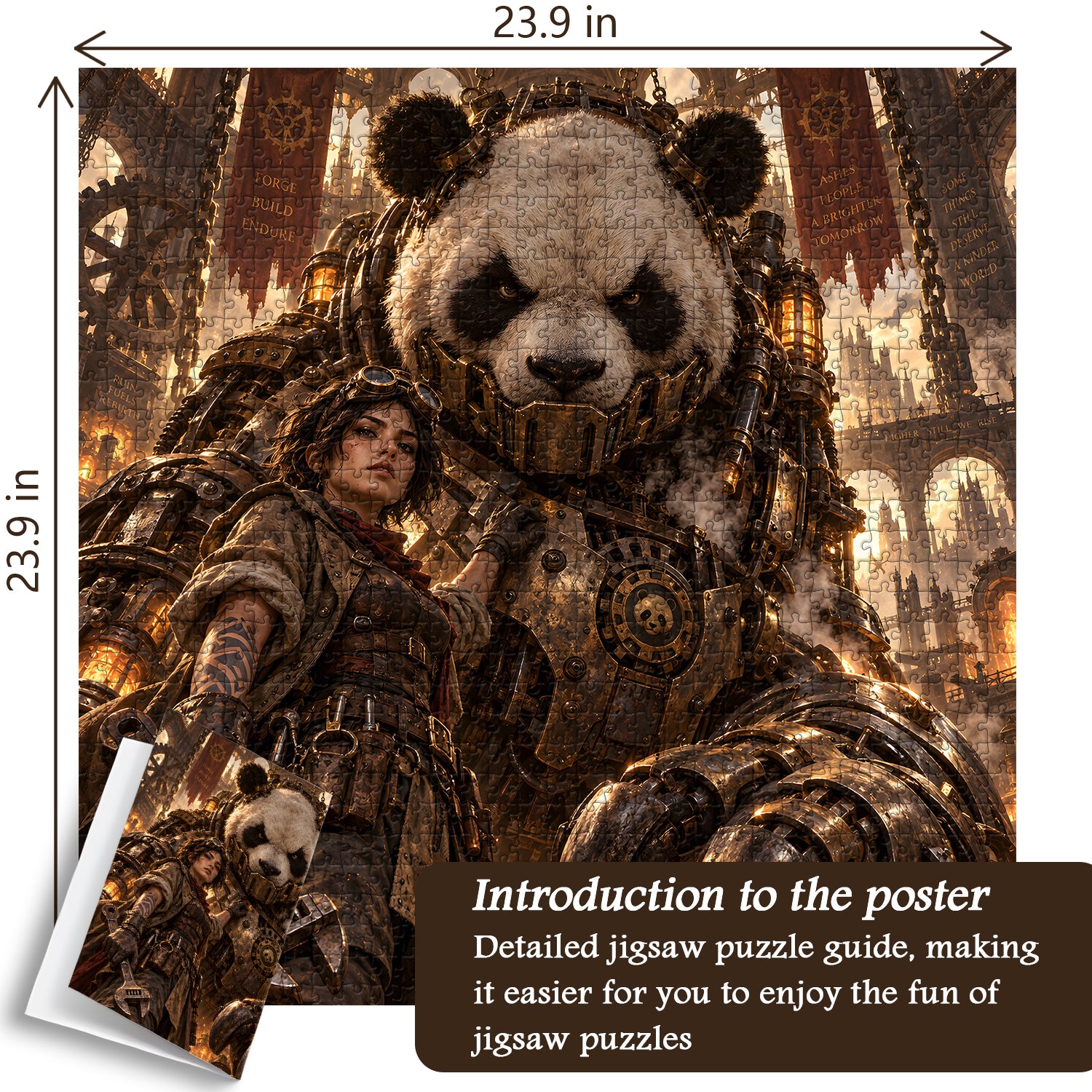 Steel Panda Jigsaw Puzzle 1000 Pieces
