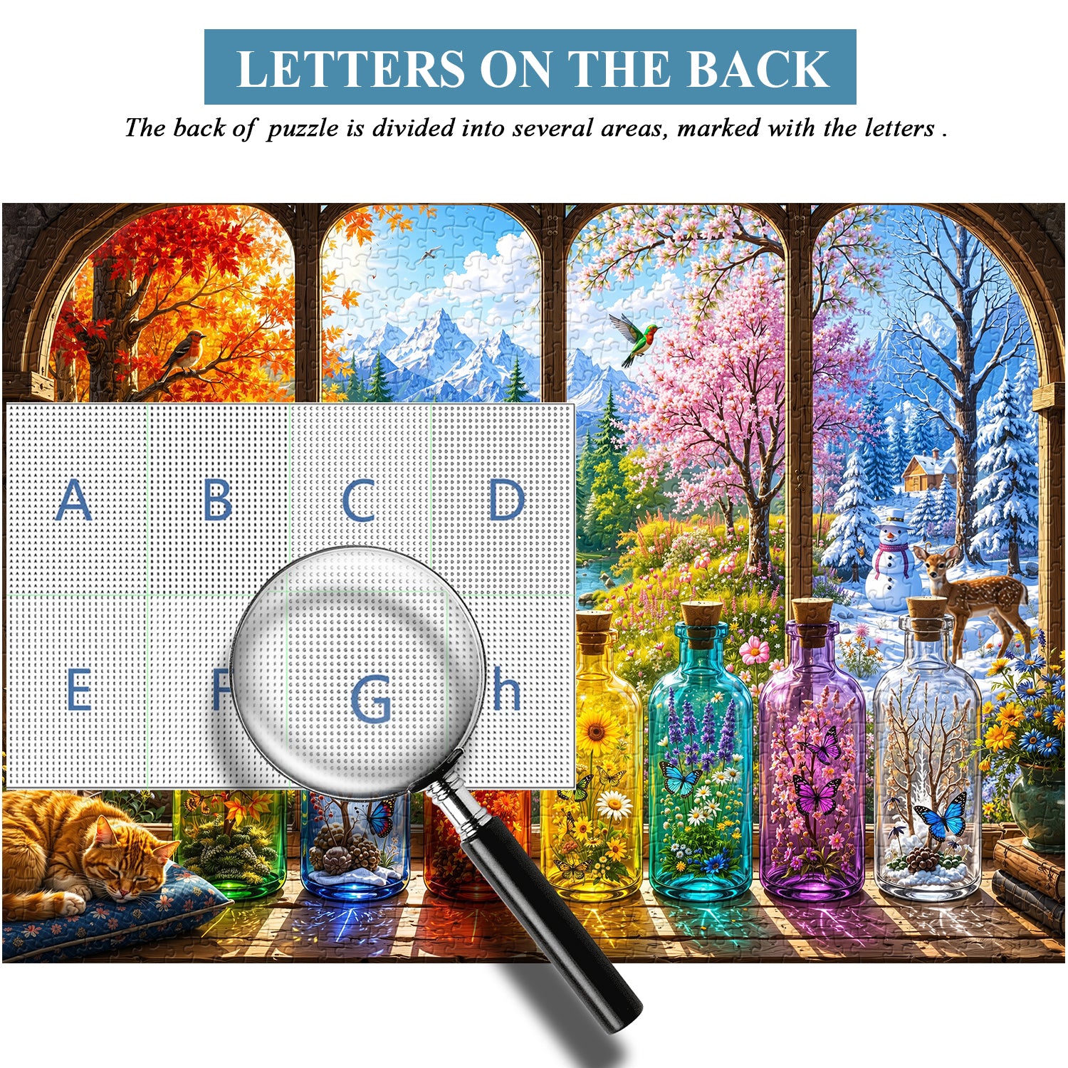 Seasons on the Sill Jigsaw Puzzle 1000 Pieces