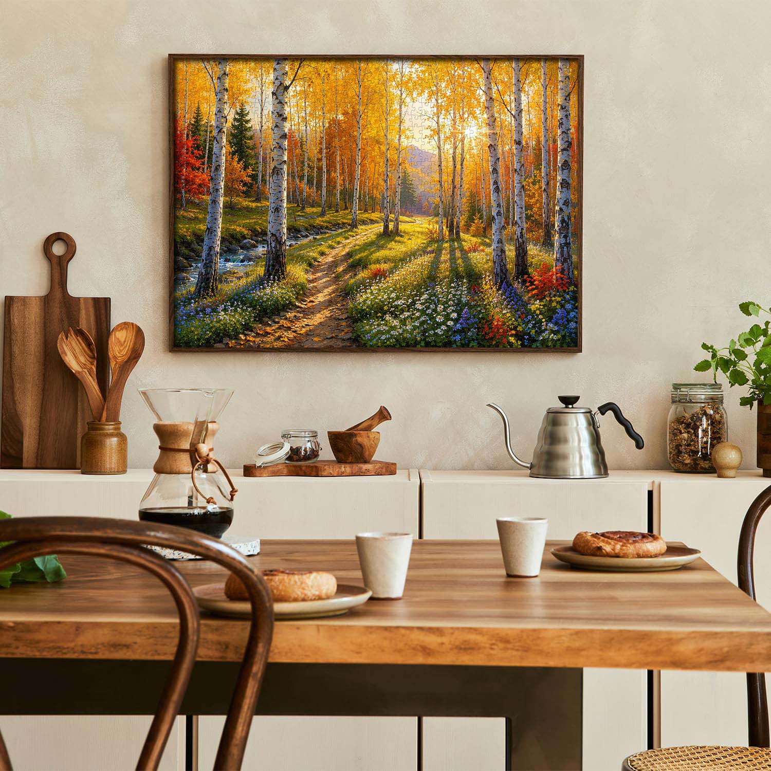 Fall Birch Stream Jigsaw Puzzle 1000 Pieces