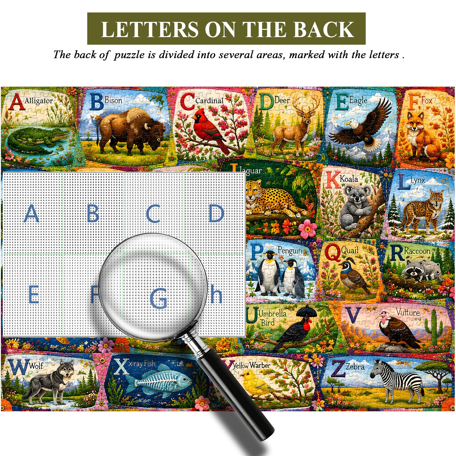 Alphabet Menagerie Jigsaw Puzzle 1000 Pieces