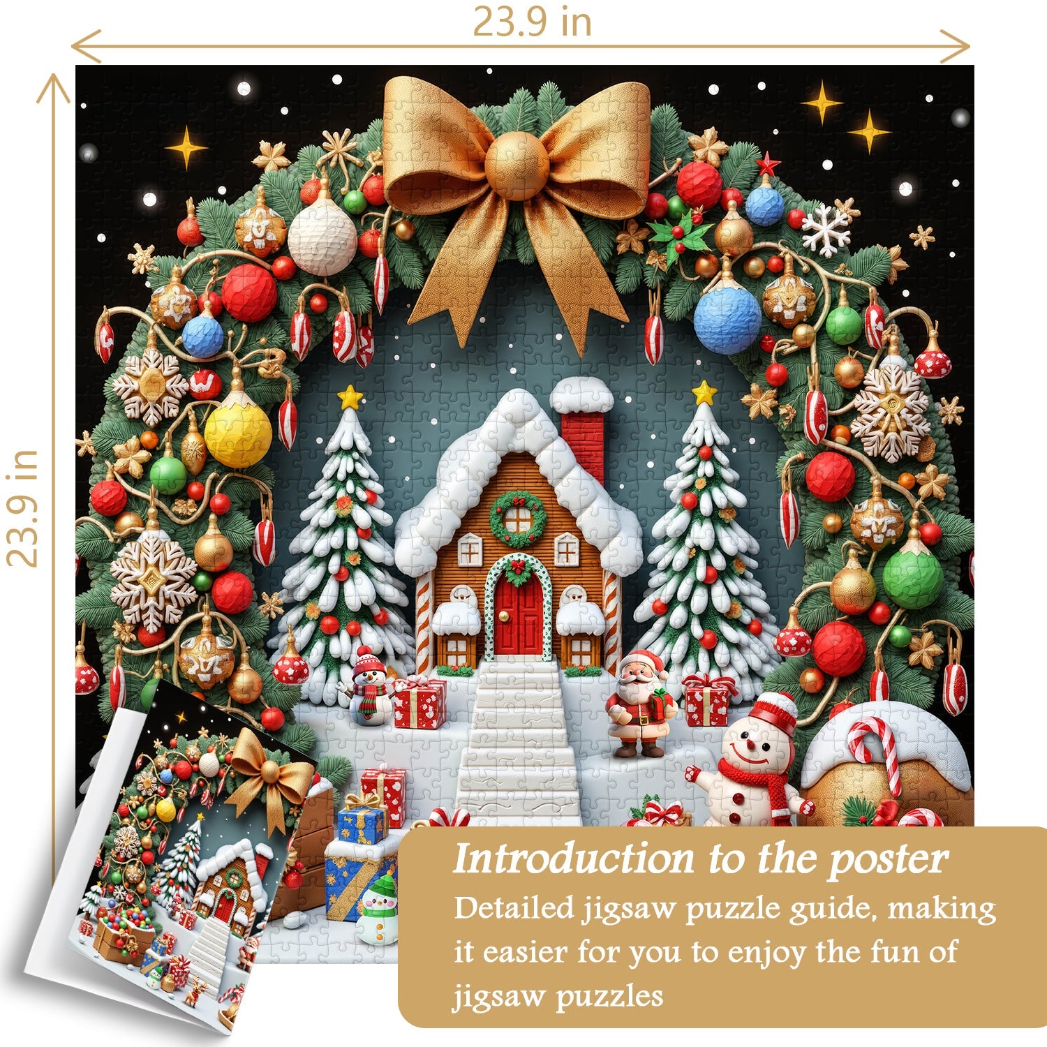 Gingerbread Christmas scene Jigsaw Puzzle 1000 Pieces