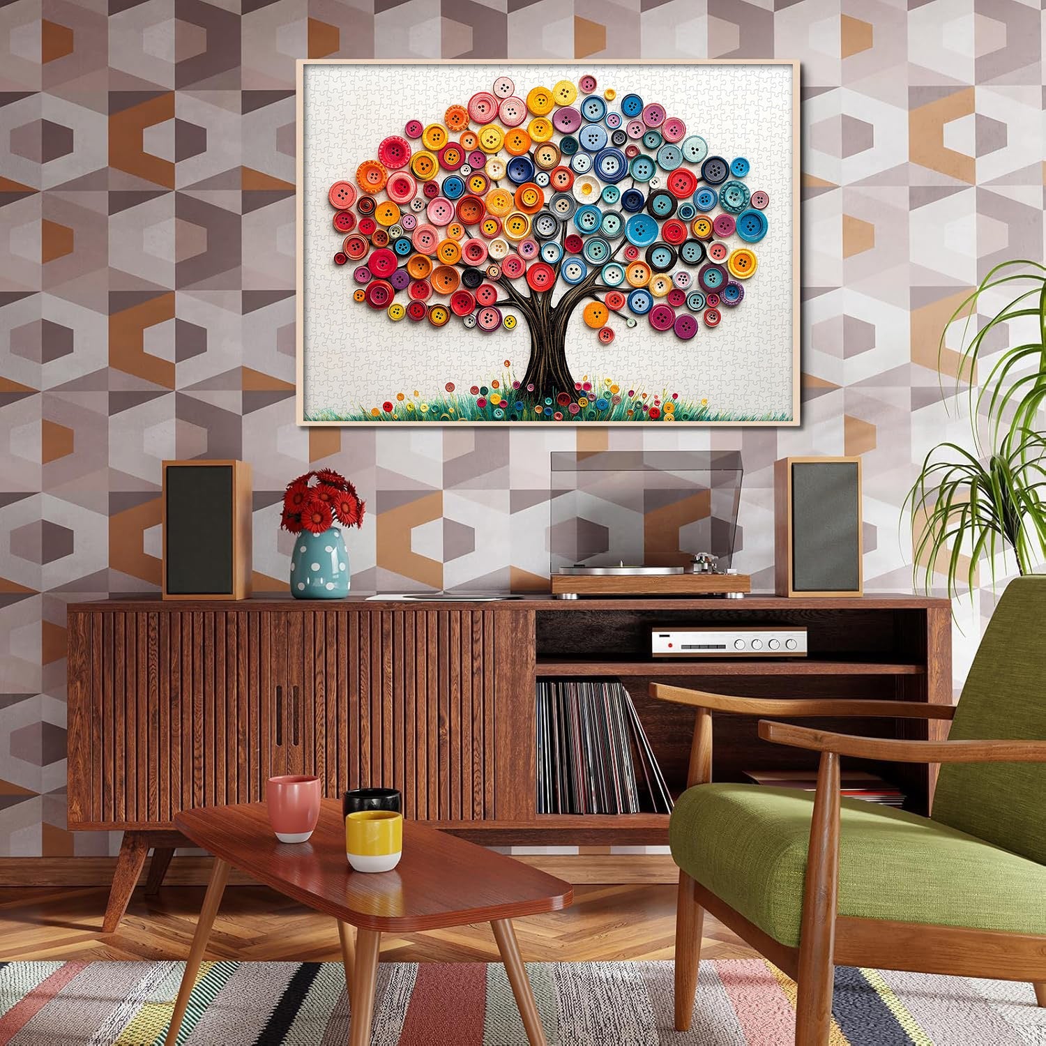 Baum des Knopfpuzzles 1000 Teile