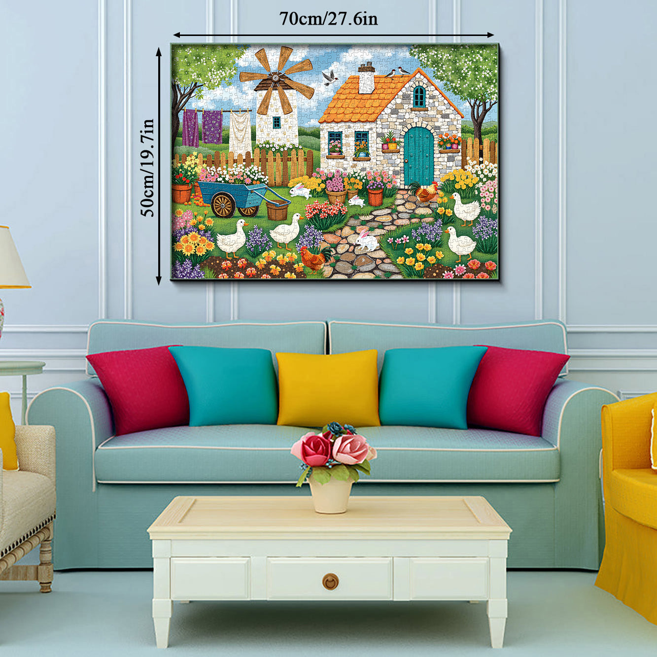 Windmill Pet Courtyard Puzzle 1000 Teile