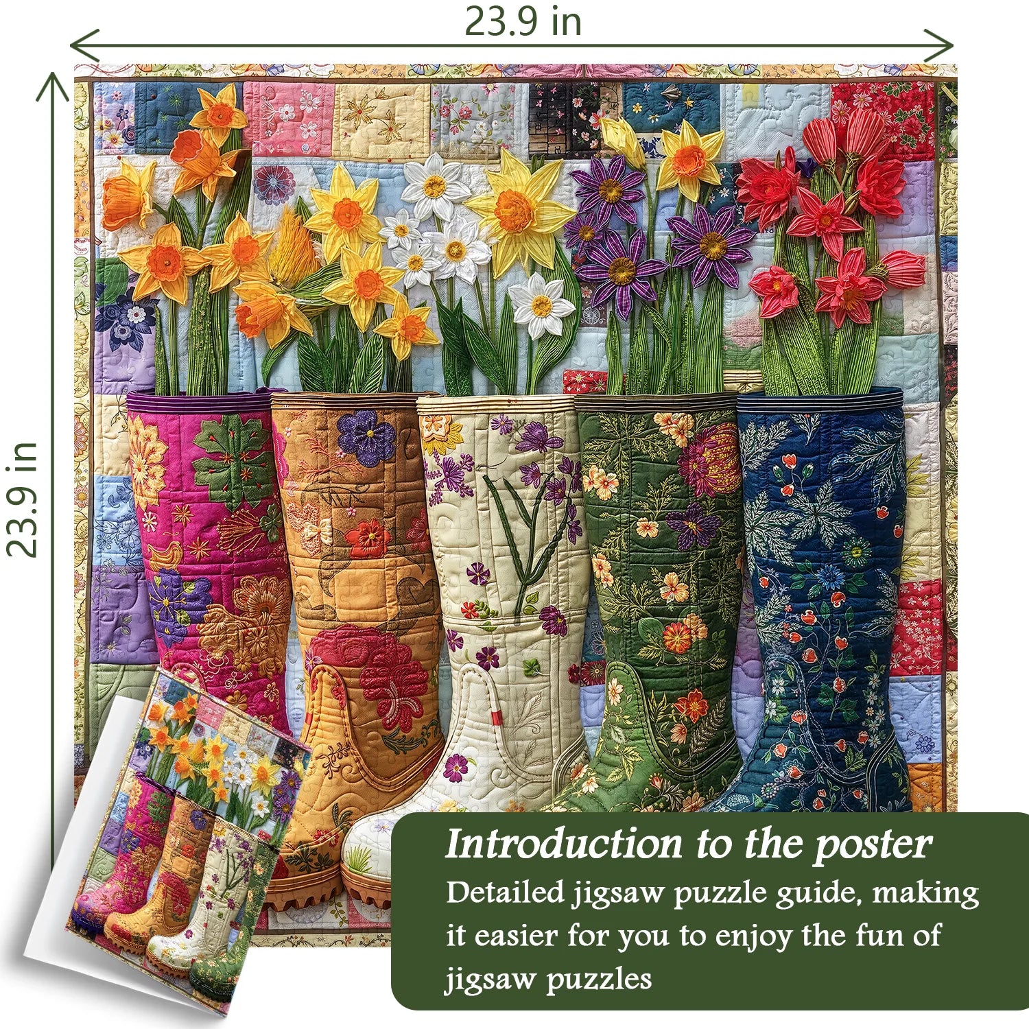 Botas de jardín floral rompecabezas 1000 piezas