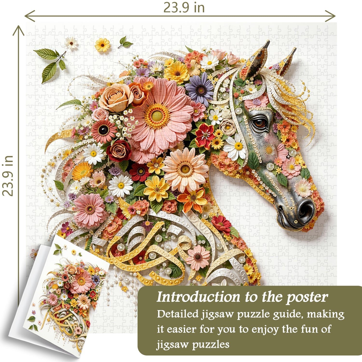 Puzzle Corcel Floreciente 1000 Piezas