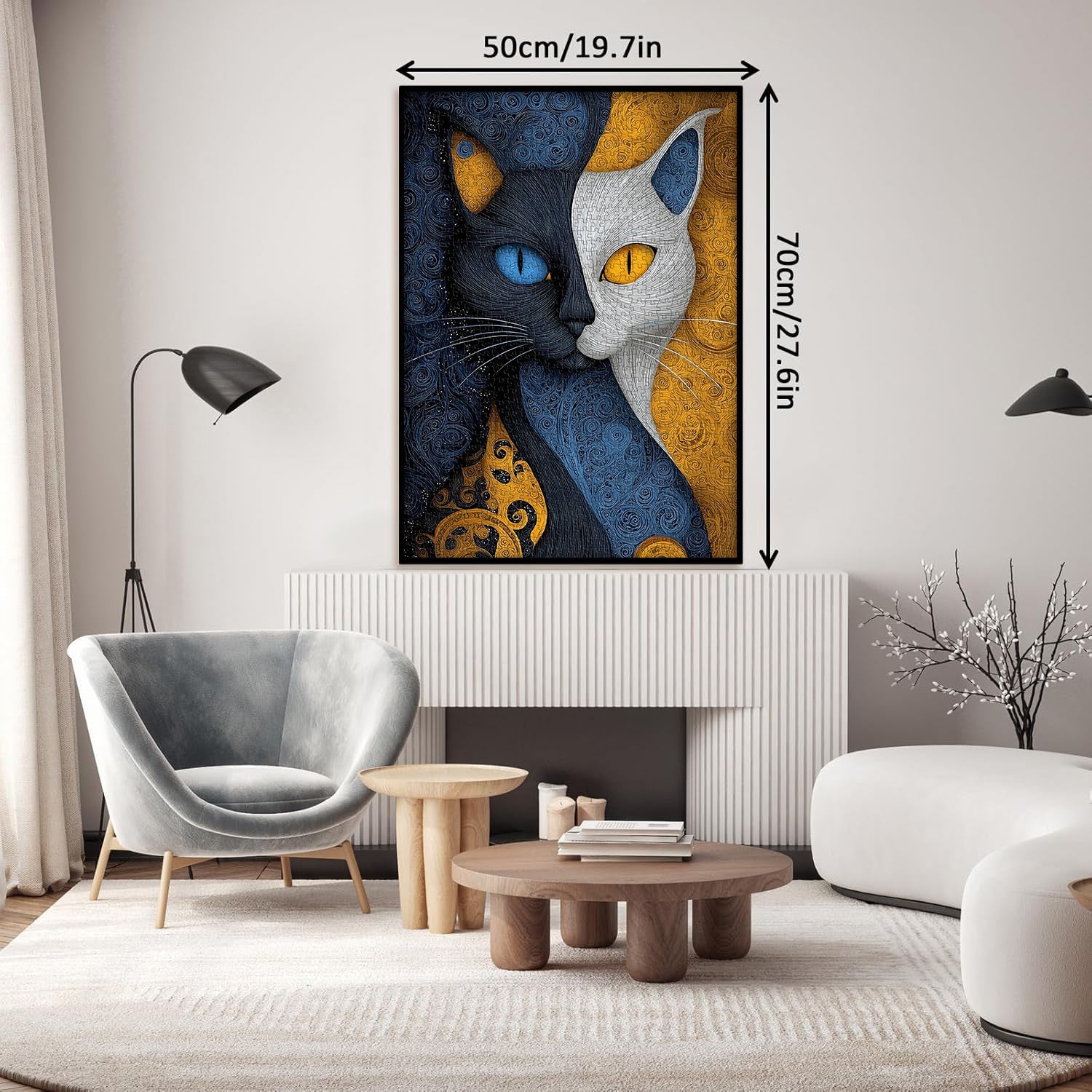 Blue Gold Gaze Jigsaw Puzzle 1000 Pieces