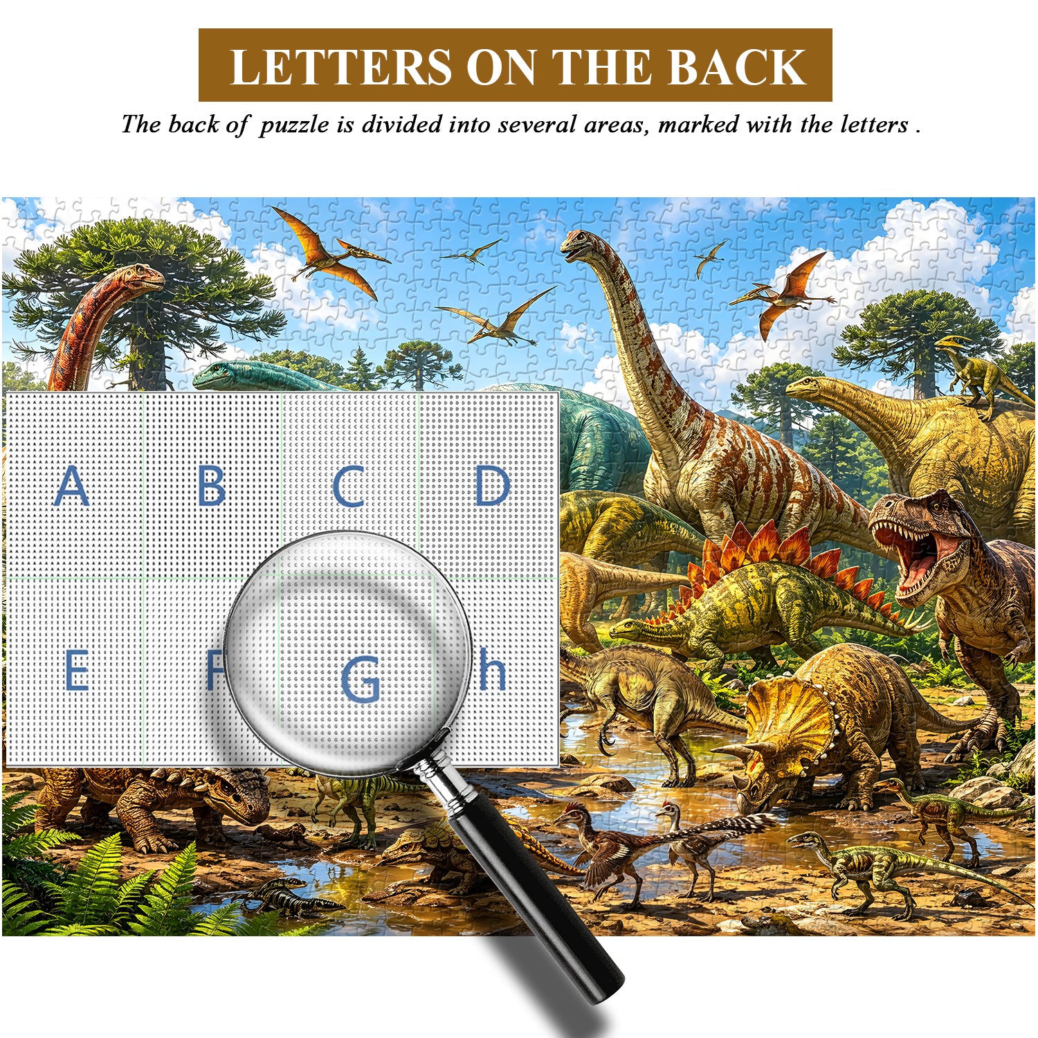 Dinosaur Assembly Jigsaw Puzzle 1000 Pieces