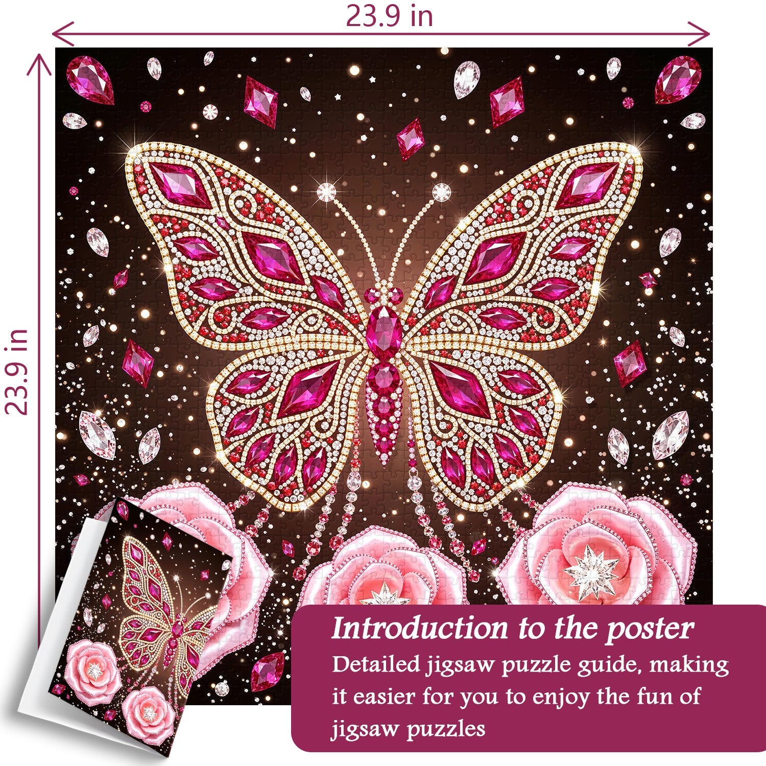 Brilliant Crystal Butterfly Jigsaw Puzzle 1000 Pieces