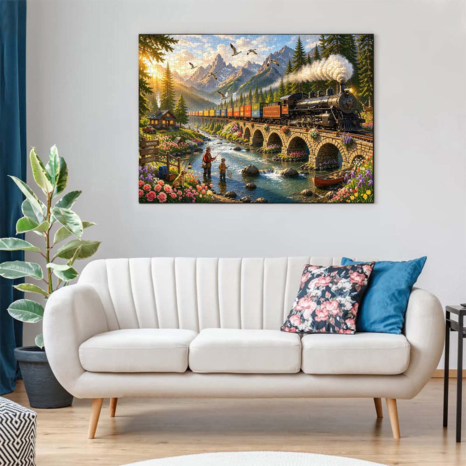 Valley Steam Train Jigsaw Puzzle 1000 Pieces