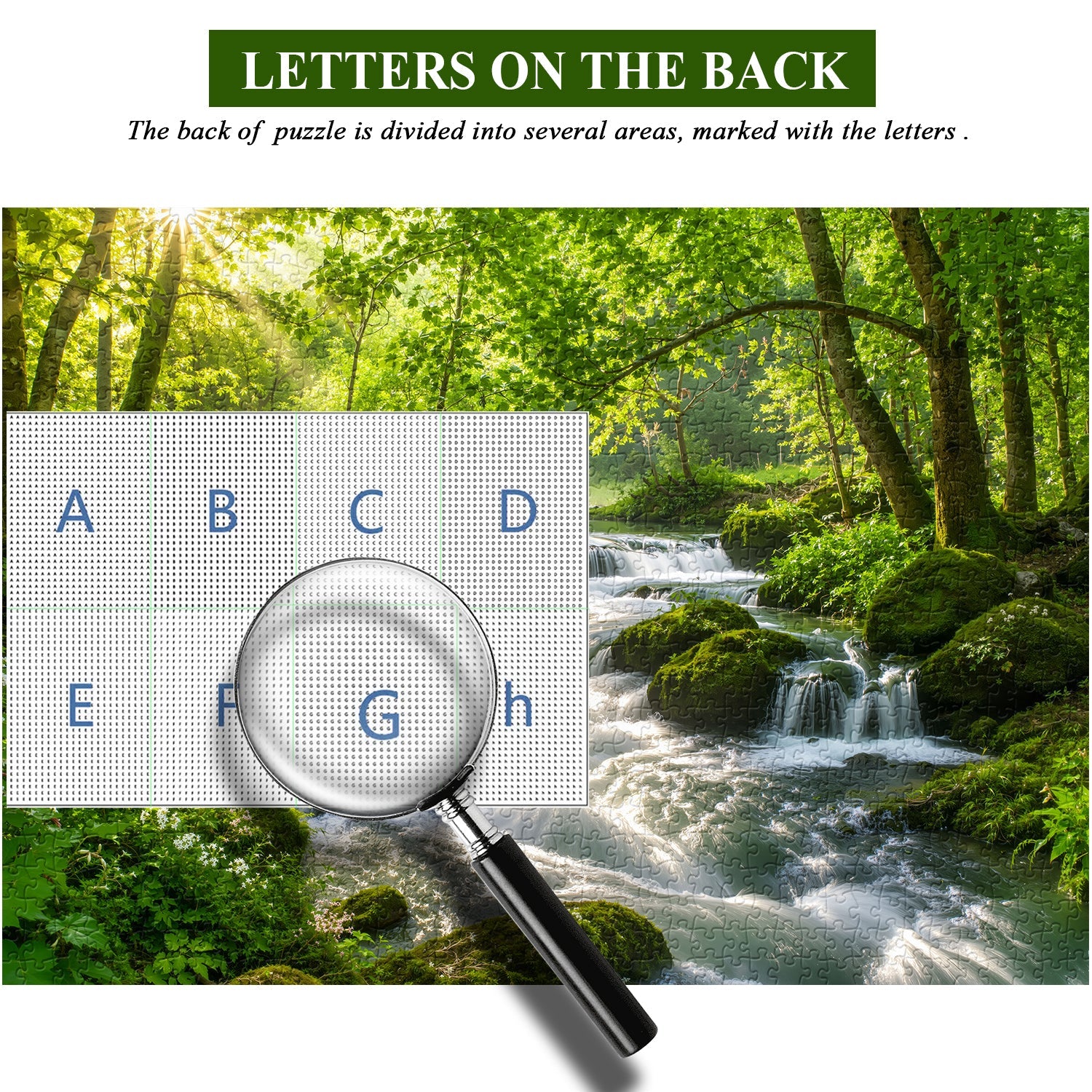 Green Forest Waterfall Jigsaw Puzzle 1000 Pieces