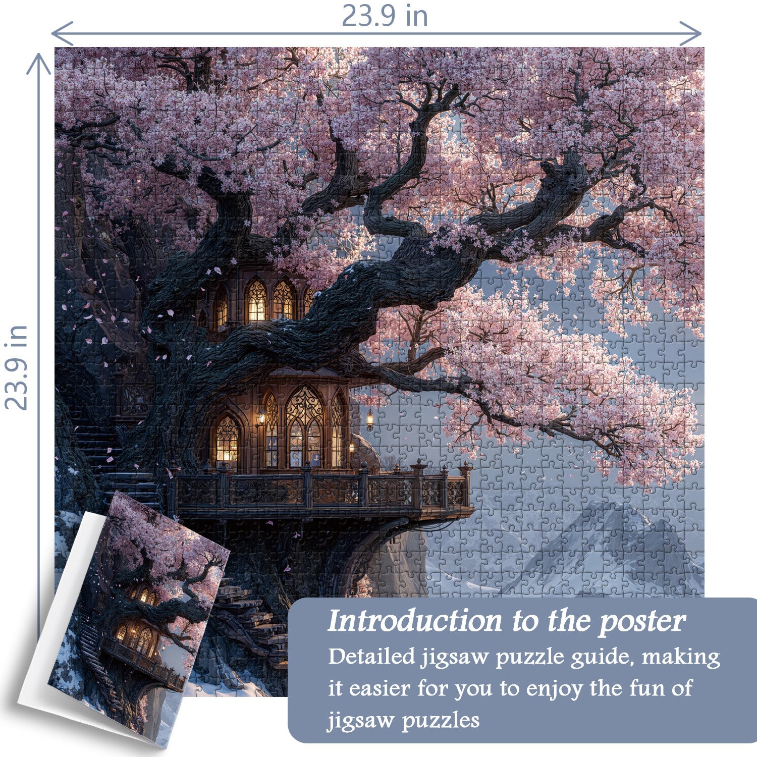 Sakura Cliff Jigsaw Puzzle 1000 Pieces