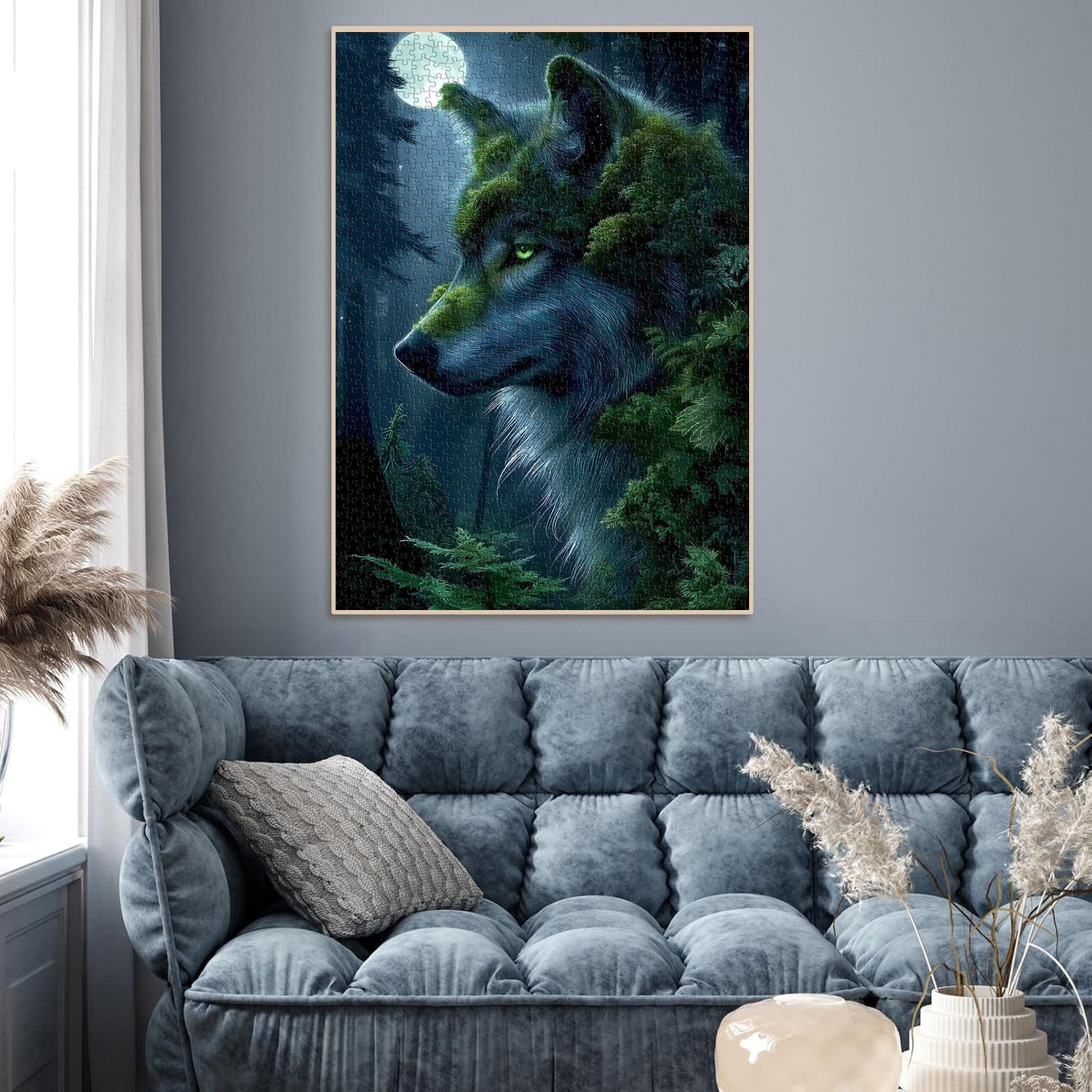 Mond Wolf Grove Puzzle 1000 Teile