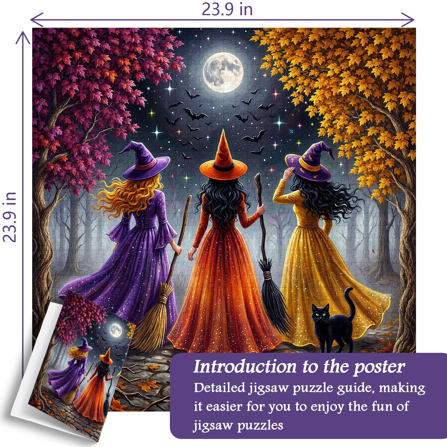 Moonlit Witch Forest Jigsaw Puzzle 1000 Piece