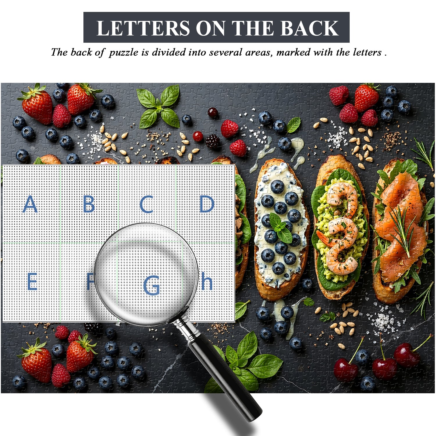 Assorted Bruschetta Jigsaw Puzzle 1000 Pieces
