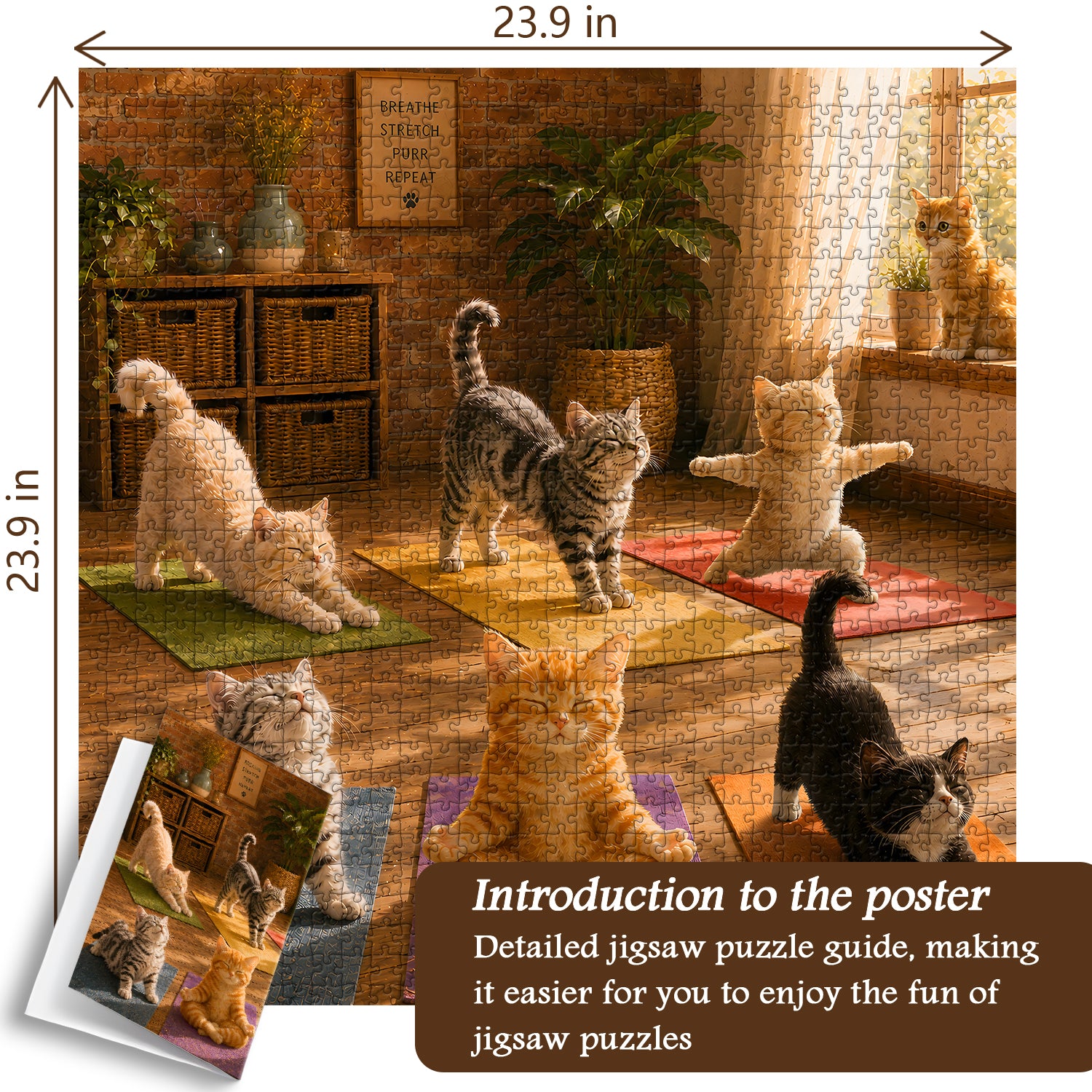 Kitten Yoga Session Jigsaw Puzzle 1000 Pieces