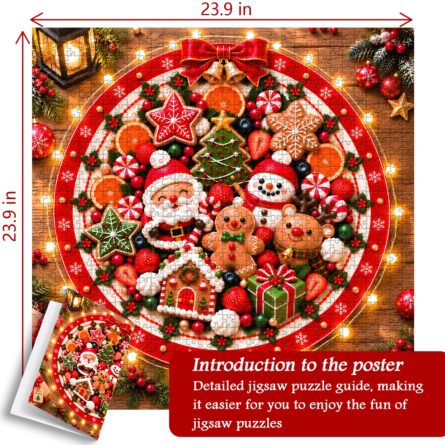 Christmas Magic Plate Jigsaw Puzzle 1000 Pieces