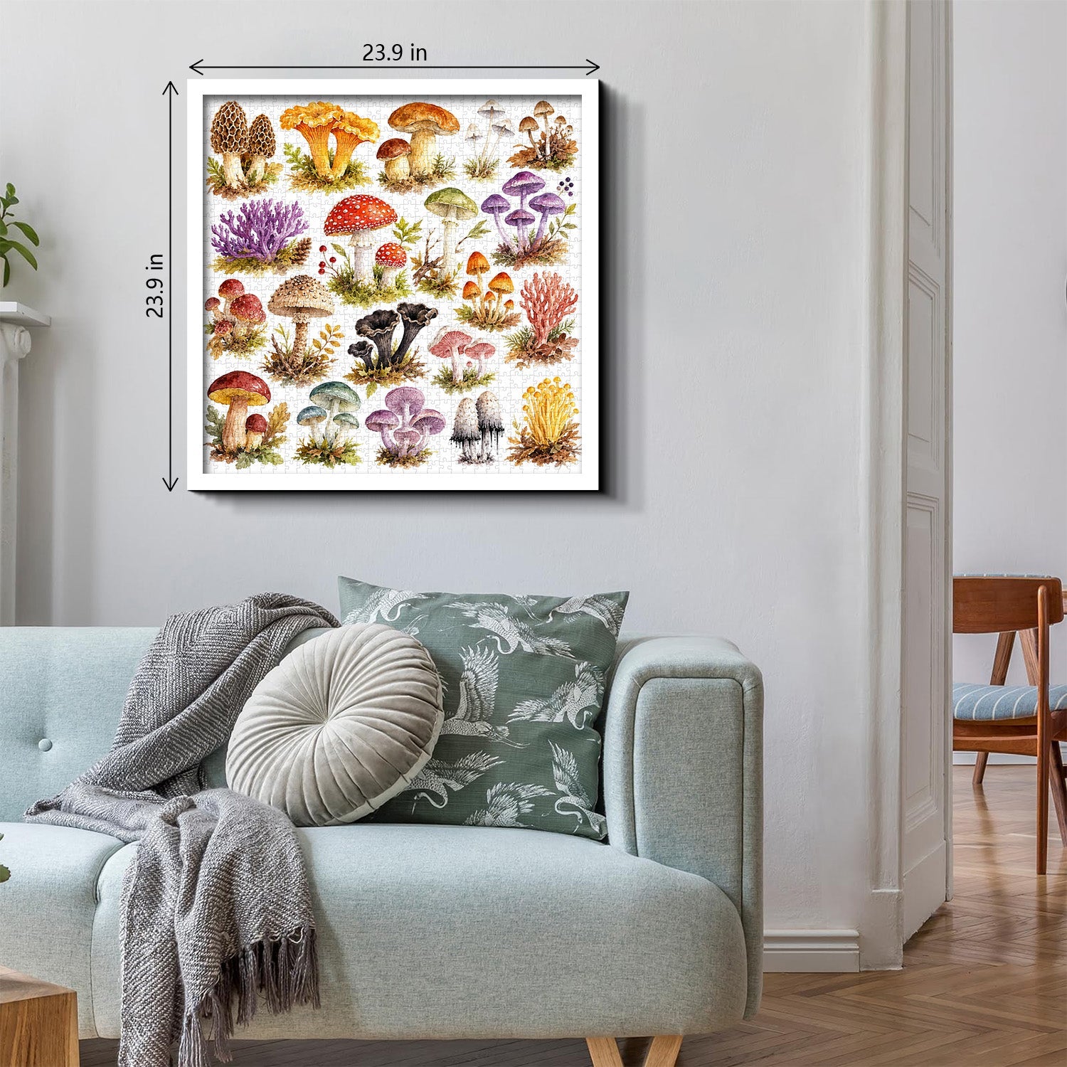 Watercolor Mushrooms Jigsaw Puzzle 1000 Pieces