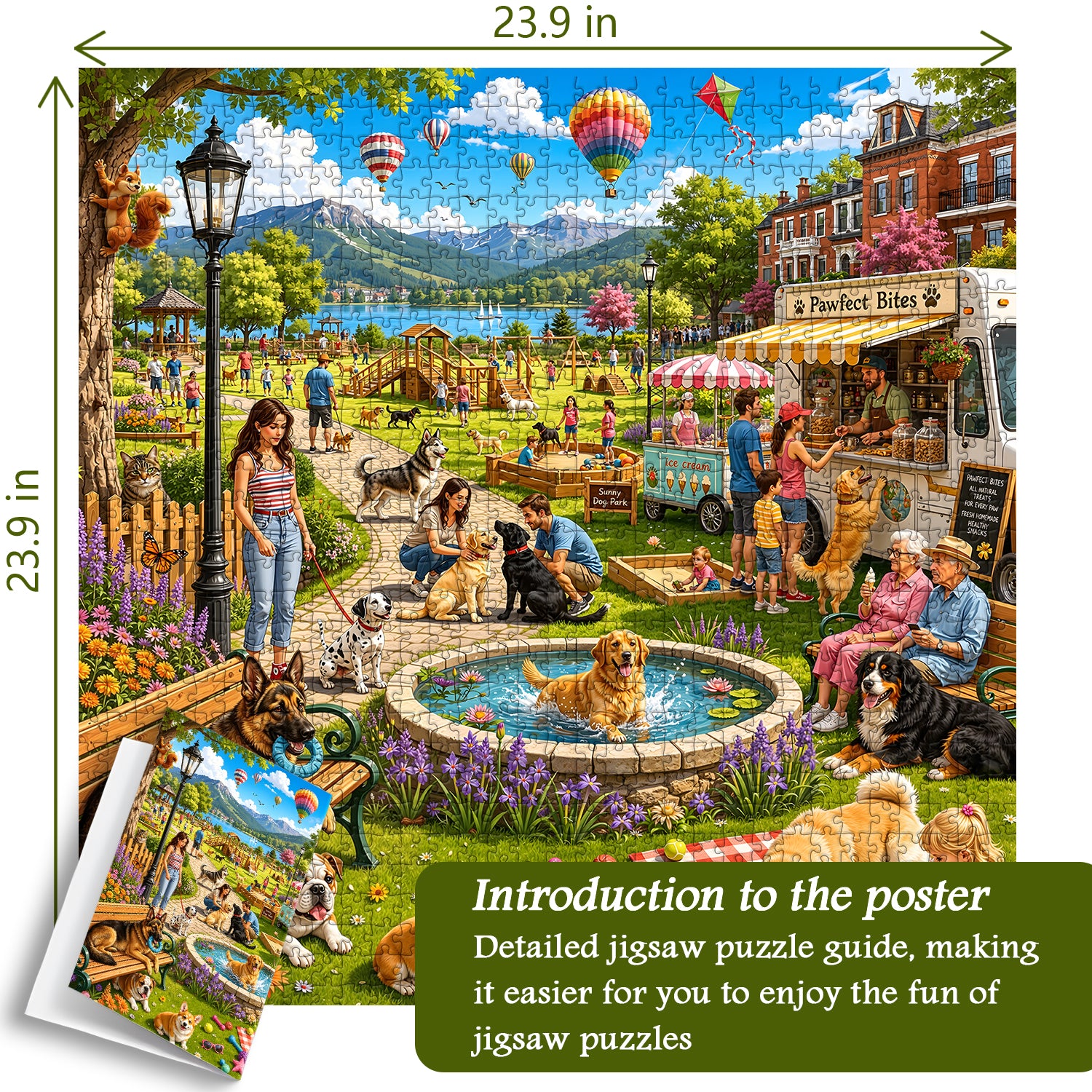 Sunny Dog Park Jigsaw Puzzle 1000 Pieces