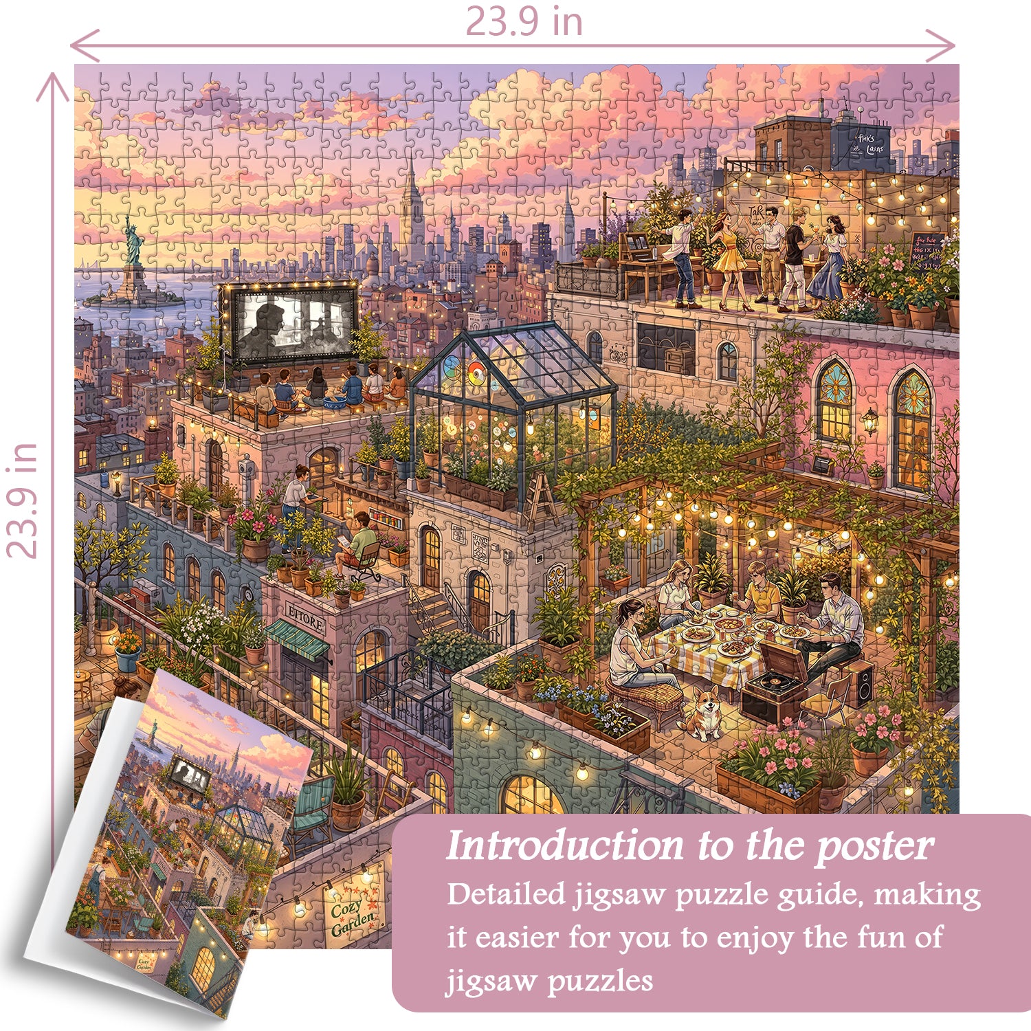 Dusk Rooftops Jigsaw Puzzle 1000 Pieces