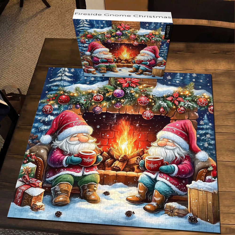 Fireside Gnome Christmas Jigsaw Puzzles 1000 Pieces