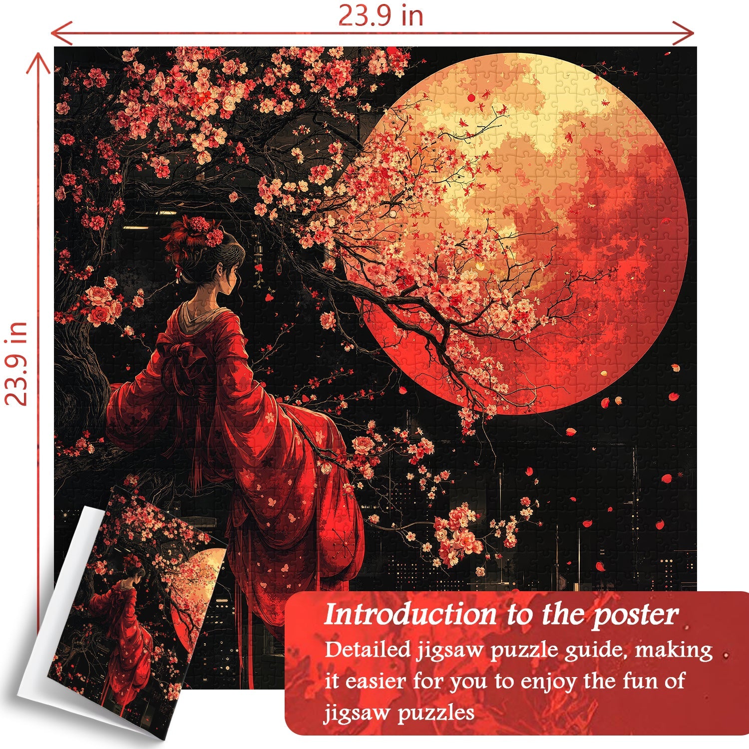 Scarlet Moon Serenity Jigsaw Puzzle 1000 Pieces