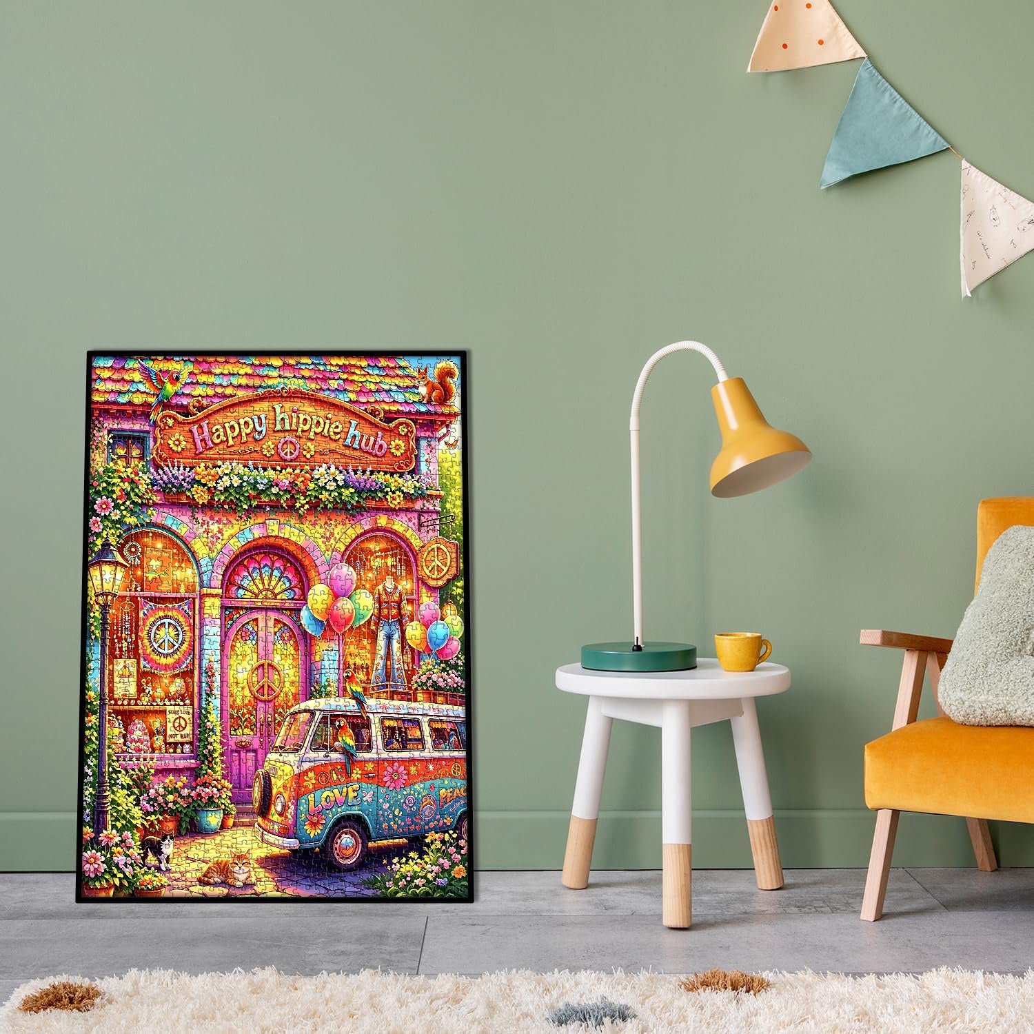 Happy Hippie Hub Jigsaw Puzzle 1000 Pieces