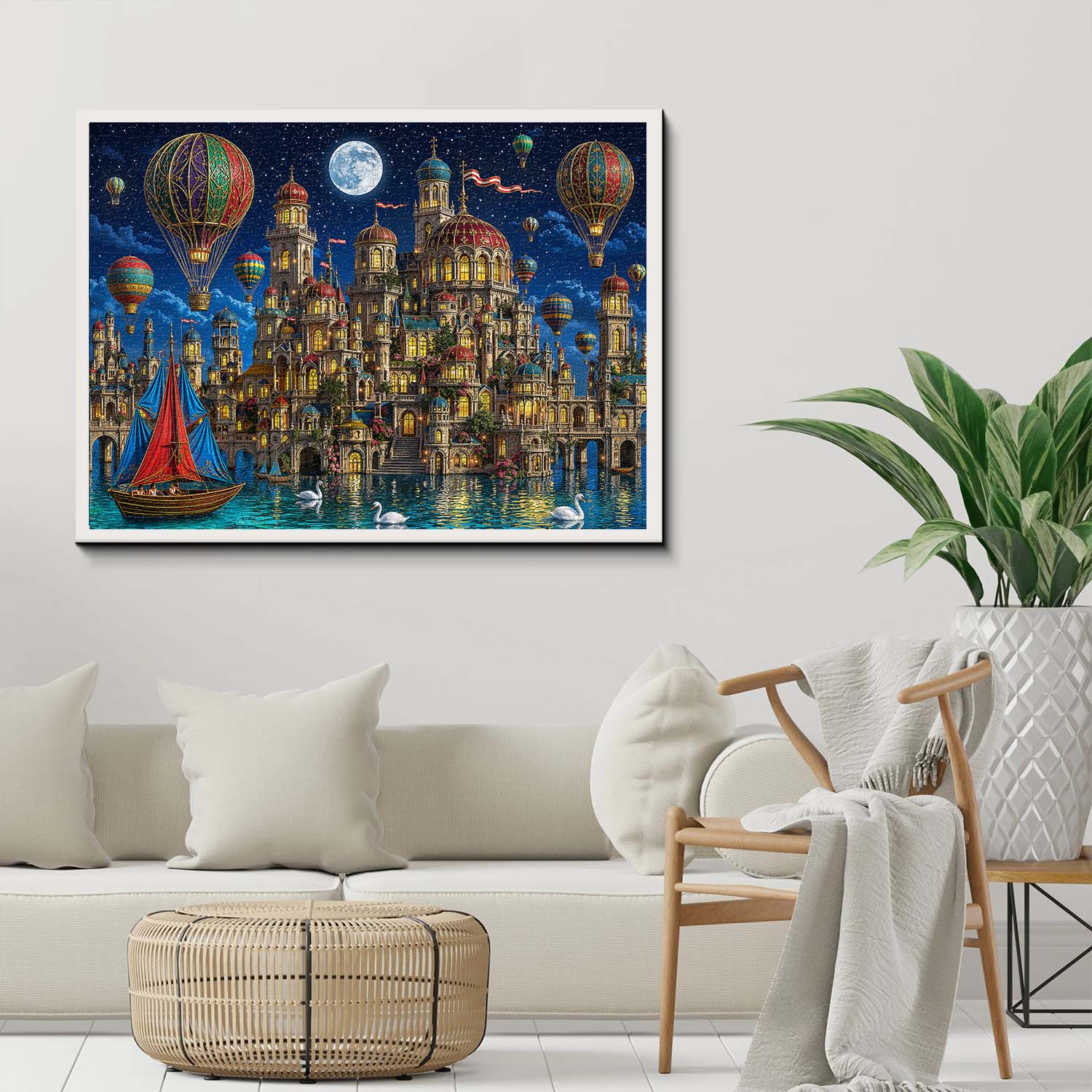 Moonlit Castle Jigsaw Puzzle 1000 Pieces