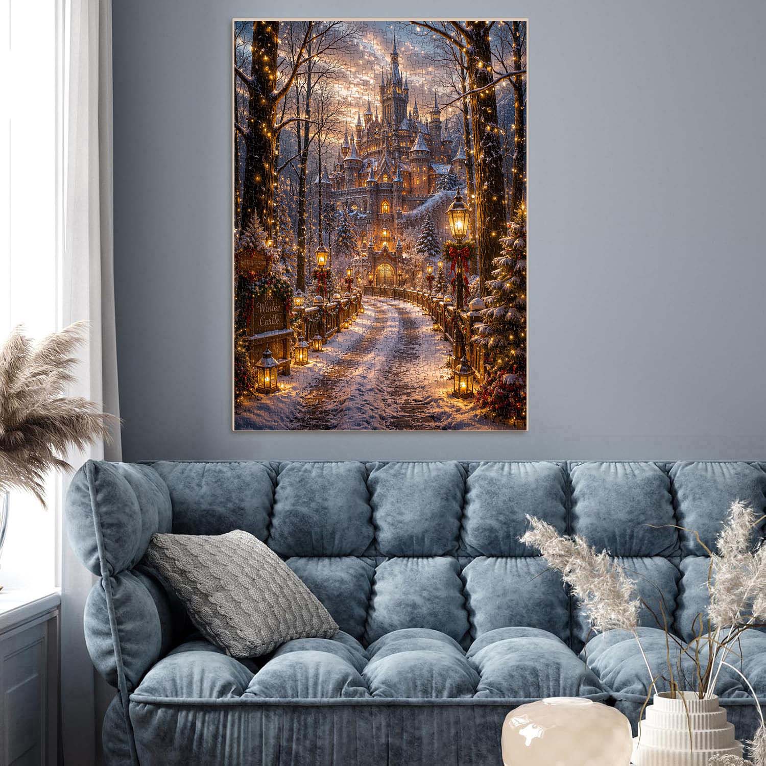 Winter Castle Glow Jigsaw Puzzle 1000 Pieces