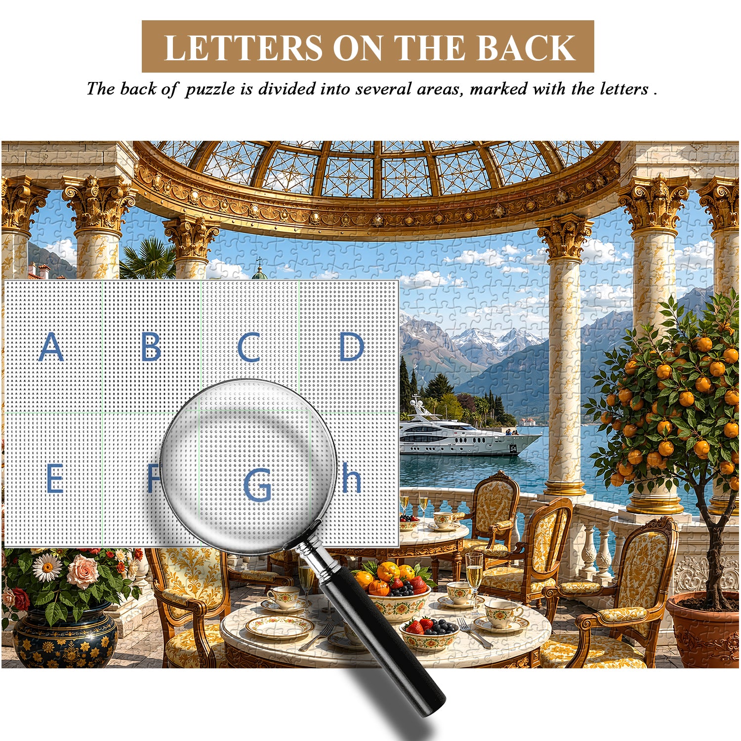 Puzzle con terrazza di lusso mediterranea, 1000 pezzi