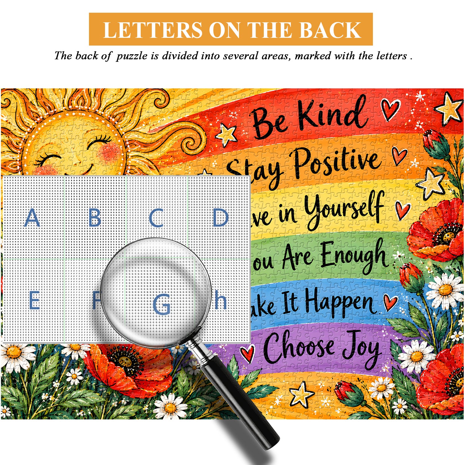 Rainbow Affirmations Jigsaw Puzzle 1000 Pieces