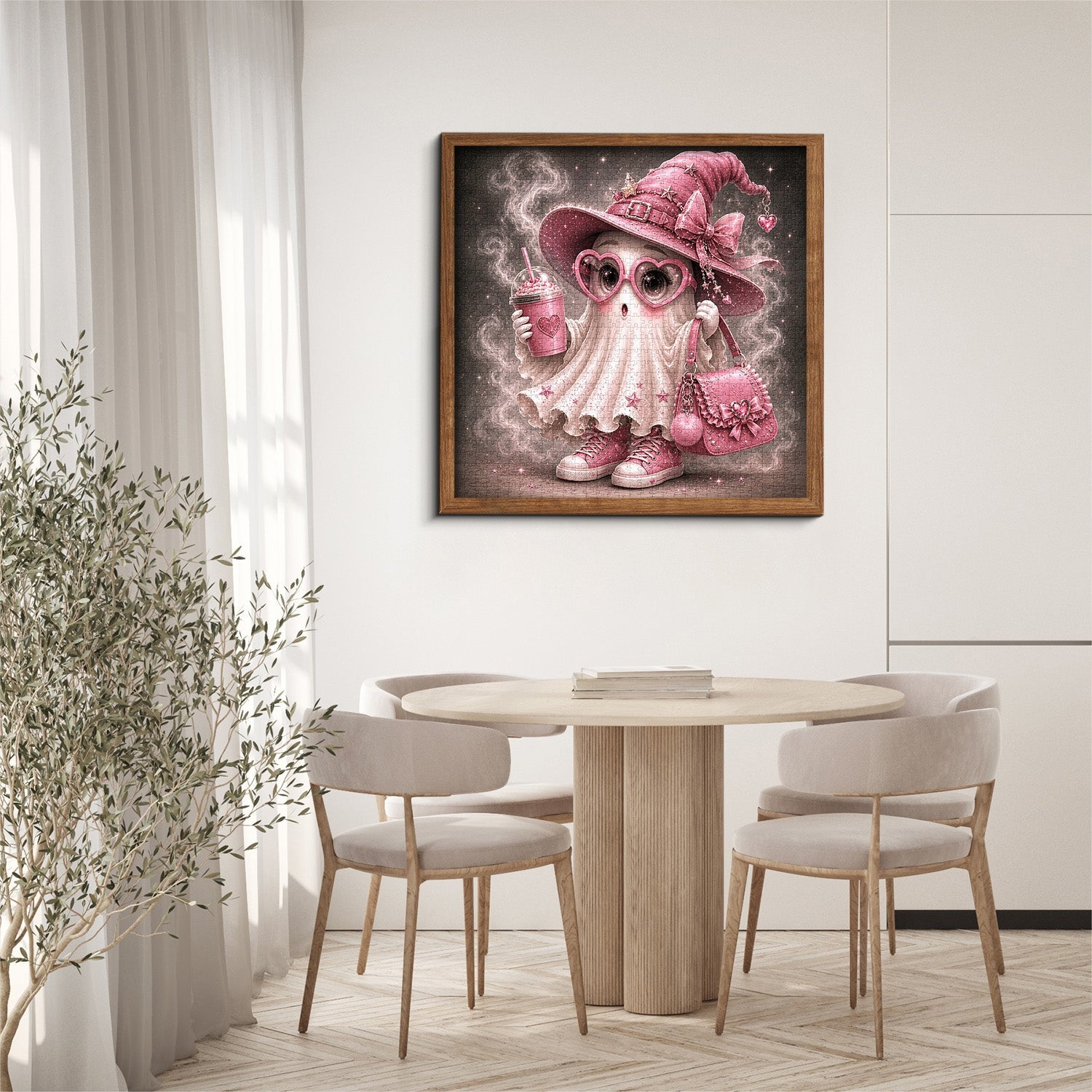 Pink Fashion Ghost Flag Jigsaw Puzzle 1000 Pieces