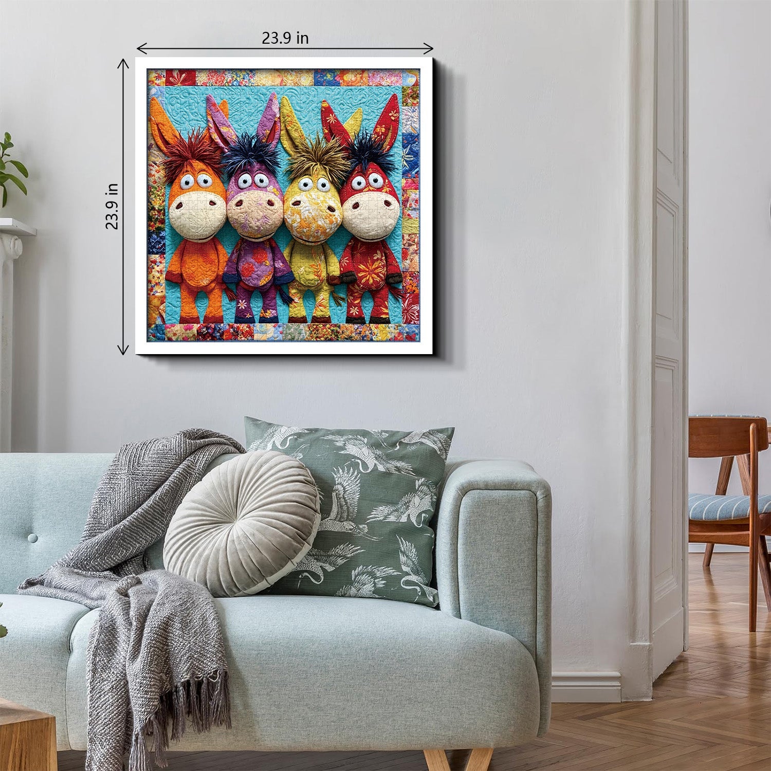 Gesteppte Esel Puzzle 1000 Teile