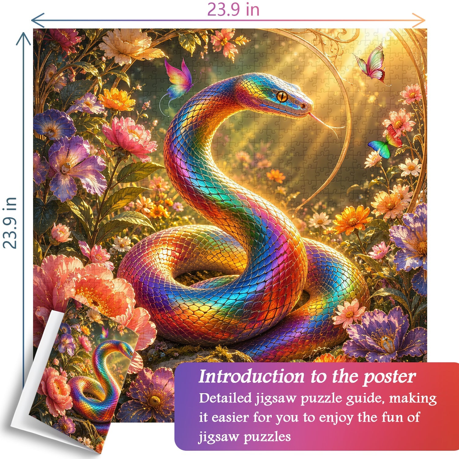 Golden Light Serpent Jigsaw Puzzle 1000 Pieces