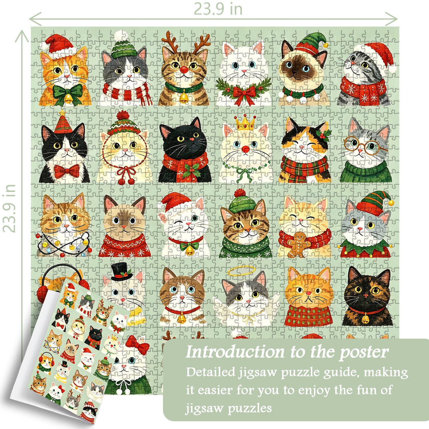 Christmas Kitties Jigsaw Puzzle 1000 Pieces