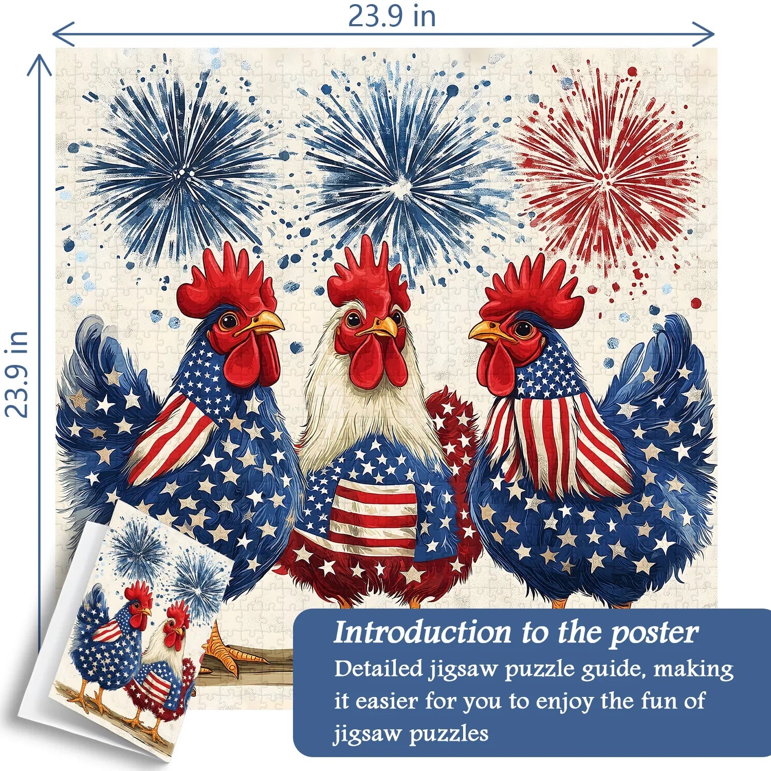 Puzzle Galli Patriottici 1000 Pezzi