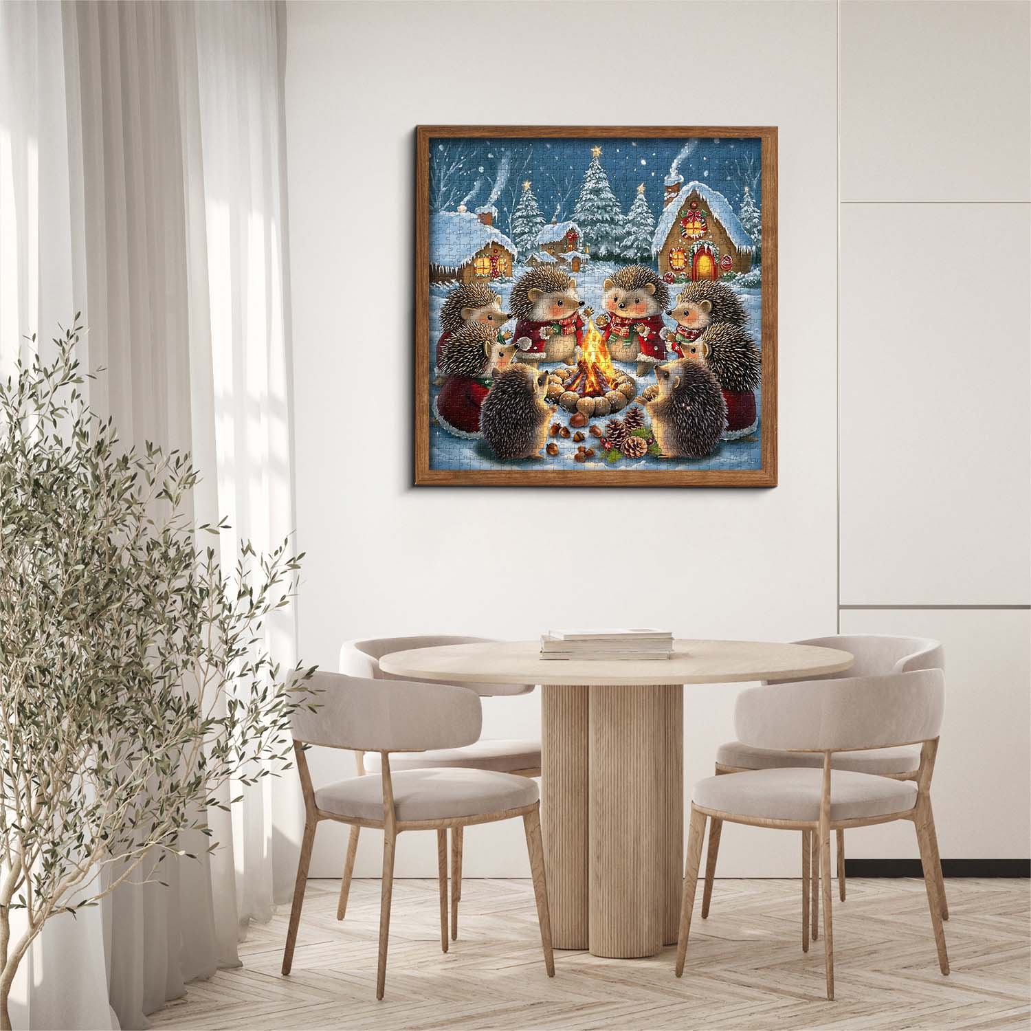 Puzzle del villaggio del riccio della vigilia di Natale, 1000 pezzi