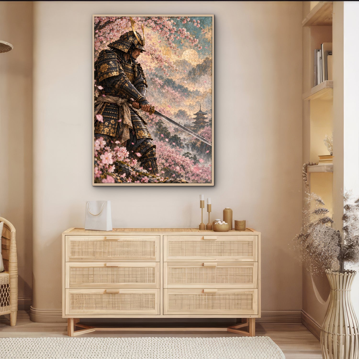 Cherry Blossom Samurai Jigsaw Puzzle 1000 Pieces