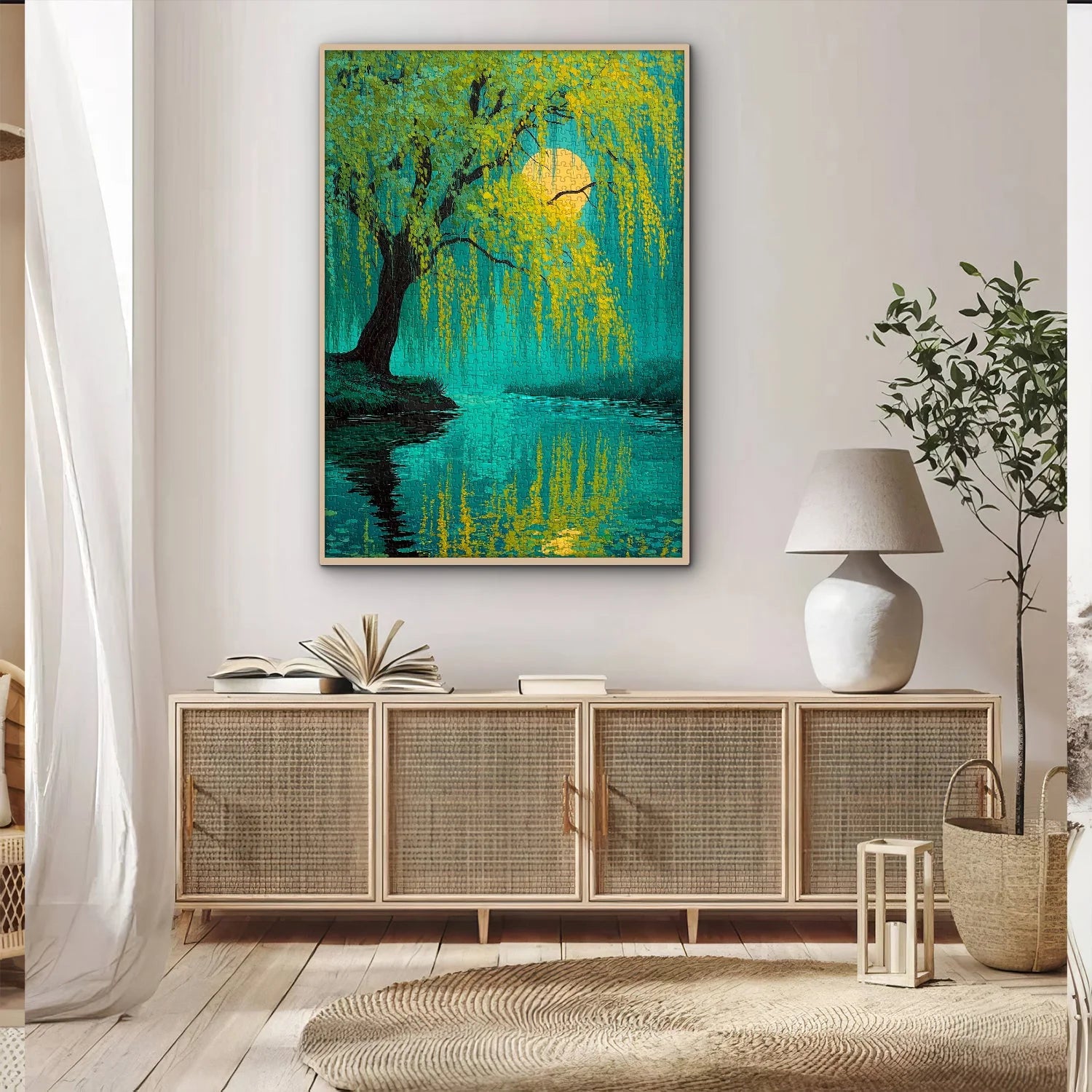 Willow Moon Reflection Jigsaw Puzzle 1000 Pieces