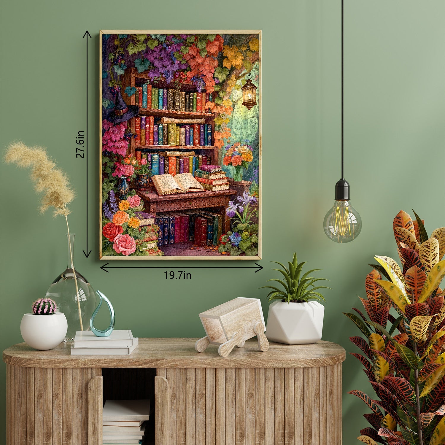 Flower Bookshelf Jigsaw Puzzle 1000 Pieces