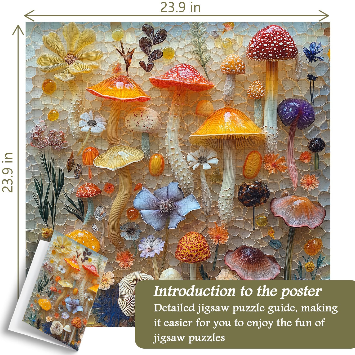 Mushrooms & Blooms Jigsaw Puzzle 1000 Pieces
