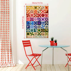 Vintage Fabric Collage Art Collection Jigsaw Puzzle 1000 Pieces
