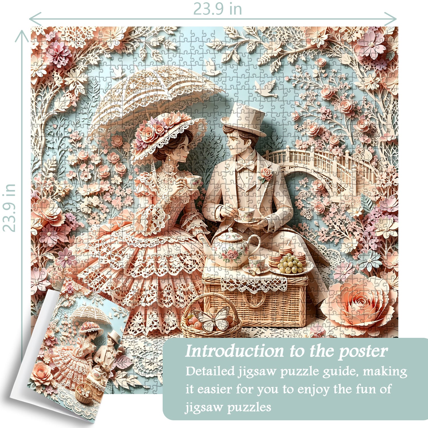 Paper Lace Tea Date Jigsaw Puzzle 1000 Pieces